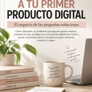 DE LO QUE SABES A TU PRIMER PRODUCTO DIGITAL El negocio de las pequeñas soluciones